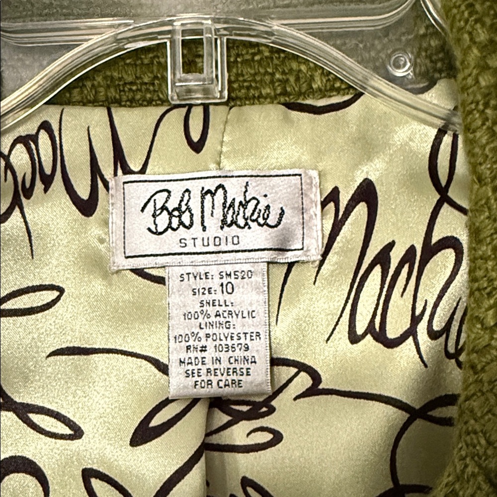 Bob Mackie Olive Green Women's Blazer - Picture 2 of 9